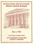 1993 Athletic Awards Banquet by State University of New York College at Cortland