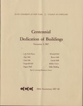 Centennial Dedication of Buildings by State University of New York College at Cortland
