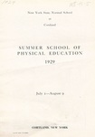 1929 Physical Education Catalog by State University of New York College at Cortland