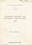 1930 Physical Education Catalog by State University of New York College at Cortland