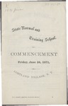 1871 Commencement Program by State University of New York College at Cortland
