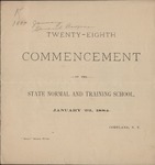 1884 Commencement Program