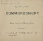 1887 Commencement Program by State University of New York College at Cortland