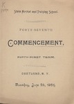 1894 Commencement Program by State University of New York College at Cortland