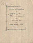 1896 Commencement Program