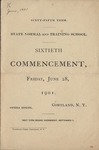 1901 Commencement Program by State University of New York College at Cortland