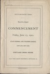 1902 Commencement Program by State University of New York College at Cortland