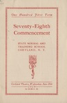 1919 Commencement Program by State University of New York College at Cortland