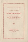1935 Commencement Program by State University of New York College at Cortland