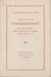 1936 Commencement Program by State University of New York College at Cortland