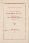 1938 Commencement Program by State University of New York College at Cortland