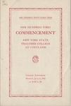 1942 Commencement Program by State University of New York College at Cortland
