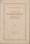 1943 Commencement Program by State University of New York College at Cortland