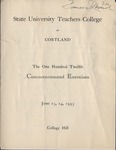 1953 Commencement Program by State University of New York College at Cortland