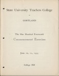 1955 Commencement Program by State University of New York College at Cortland