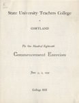 1959 Commencement Program by State University of New York College at Cortland