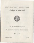 1965 Commencement Program by State University of New York College at Cortland
