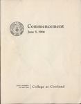 1966 Commencement Program by State University of New York College at Cortland
