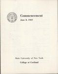 1969 Commencement Program by State University of New York College at Cortland