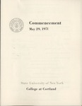 1971 Commencement Program by State University of New York College at Cortland