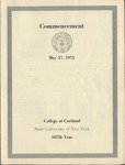1975 Commencement Program by State University of New York College at Cortland