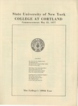 1977 Commencement Program by State University of New York College at Cortland
