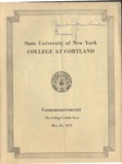 1979 Commencement Program by State University of New York College at Cortland