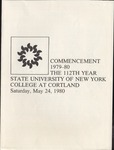 1980 Commencement Program by State University of New York College at Cortland