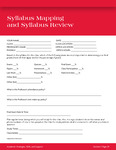 029 - 031 Syllabus Mapping and Syllabus Review by Advisement and Transition Office