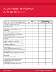 034 - 035 Academic Wellness Self-Reflection by Advisement and Transition Office