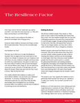 063 - 064 The Resilience Factor by Advisement and Transition Office