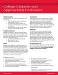 122 College Etiquette and Approaching Professors by Advisement and Transition Office