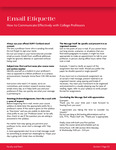 123 - 124 Email Etiquette by Advisement and Transition Office