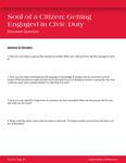 153 Soul of a Citizen: Getting Engaged in Civic Duty-Discussion Questions by Advisement and Transition Office