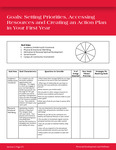 173 - 174 Goals: Setting Priorities, Accessing Resources and Creating an Action Plan in Your First Year by Advisement and Transition Office
