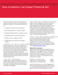 219 How Academics Can Impact Financial Aid by Advisement and Transition Office