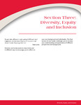244 Section Three: Diversity, Equity and Inclusion Introduction by Advisement and Transition Office