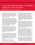 285 - 286 Can Education Reduce Prejudice against LGBT People? by Advisement and Transition Office