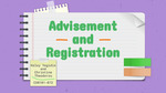 Advisement and Registration