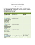 2023 April, 12; College Curriculum Review Committee Meeting Minutes