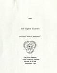 Chapter Annual Reports, 1992 by Eta Sigma Gamma