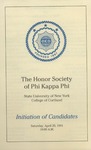 Phi Kappa Phi, Induction Program