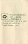 Inauguration Program by State University of New York College at Cortland