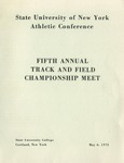 1972 Championship, Men's Track & Field by State University of New York College at Cortland