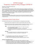 2020 March 30, Faculty Senate Minutes by State University of New York at Cortland