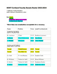 2023 August 30; Faculty Senate Minutes