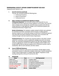 Professional Faculty Affairs Committee Report 2023-2024