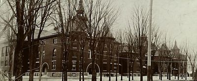 Image of Cortland Normal School outside during the winter