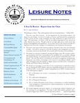 Leisure Notes, Summer 2006 by State University of New York College at Cortland