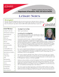 Leisure Notes, Summer-Fall 2010 by State University of New York College at Cortland